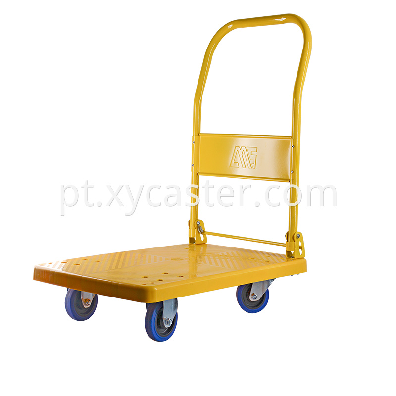 Yellow Trolley With Rubber Wheels
